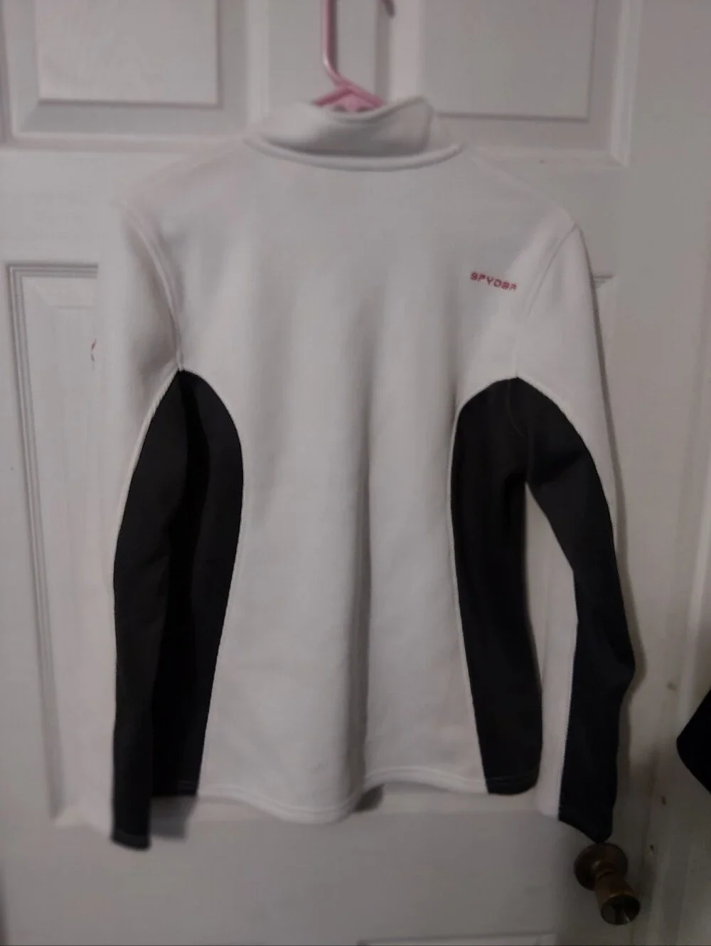 Spyder  White and Black Full-Zip Performance Jacket